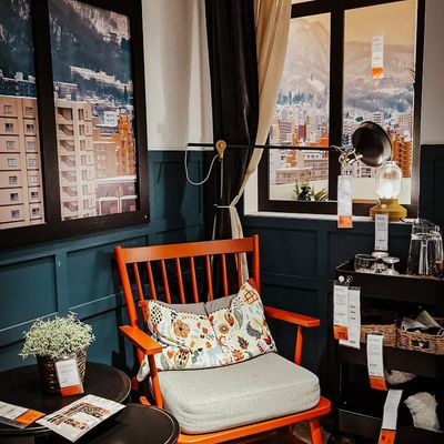 Minimalist interior with a lot of natural light and open space.